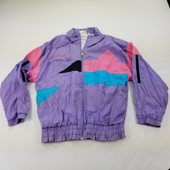 purple reebok windbreaker